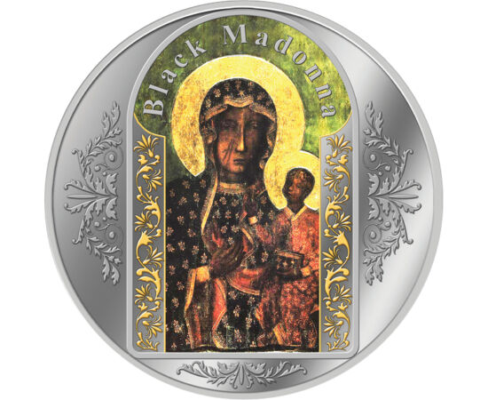 // 1 dollár, Tokelau, 2017 // - A Fekete Madonna ikont a legenda szerint Szent Lukács evangélista festette. Kalandos körülmények között került a XIV. században Lengyelországba. Csodatévő ereje többször is megnyilvánult, kolostora az egyik legjelentősebb z