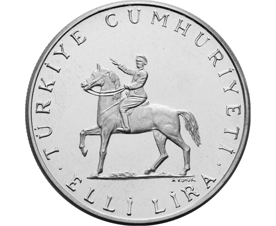 50 líra, Kemal Atatürk, ez., 1972 Törökország