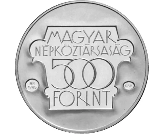 Sajtószabadság a hidegháborúban, 500 forint, ezüst, Magyar Népköztársaság, 1985