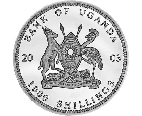 „Gorillák a ködben”, 1000 shilling, Uganda, 2002-2003