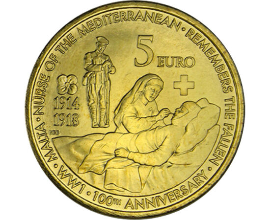 5 euró, I. világháború áldozatai,2014 Málta