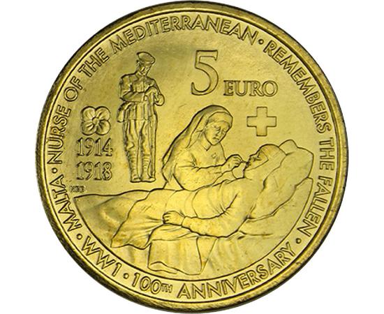 5 euró, I. világháború áldozatai,2014 Málta