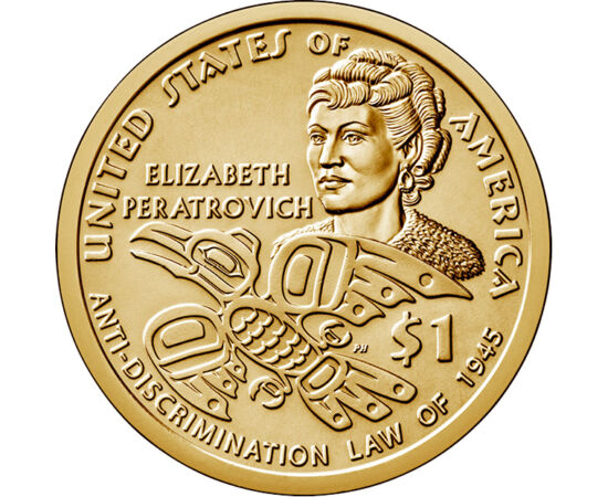  1 dollár, Elizabeth Peratrovich2020, USA