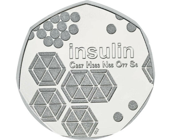 50 penny, Inzulin, CuNi, 8 g, Nagy-Britannia, 2021