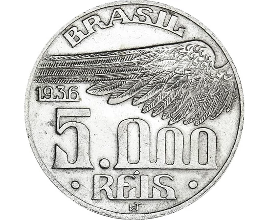  5000 reis ezüst Brazília Brazília