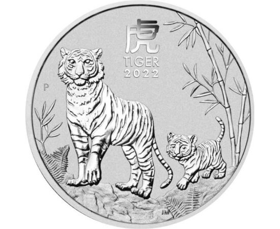 2 dollár, Tigris kölykével, , Ag 9999, 62,2 g, Ausztrália, 2022