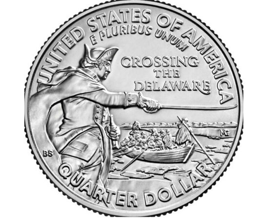 25 cent, Washington a Delaware folyónál, , CuNi, 5,67 g, USA, 2021