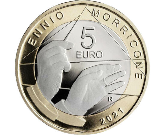 5 euró, Ennio Morricone, CuNi, 9,8 g, Olaszország, 2021