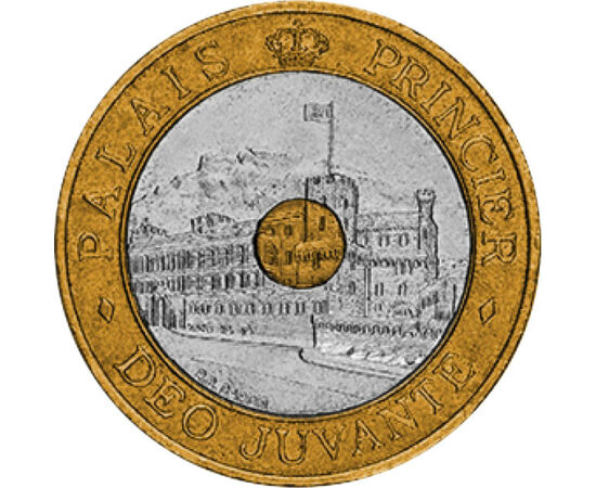 20 frank, Palota, aluminium-bronze, nickel, 9 g, Monaco, 1992-1997