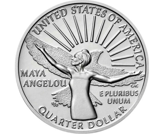25 cent, Maya Angelau, , CuNi, 5,67 g, USA, 2022