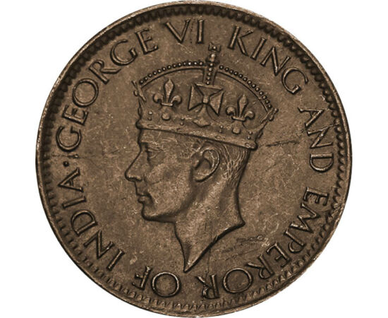 1 cent, VI. György , Bronze, 2,38 g, Ceylon, 1942-1945