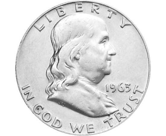 1/2 $ Benjamin Franklin, Ag, USA