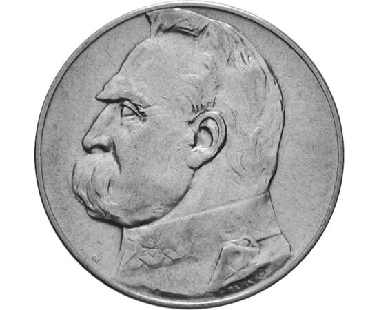  5 zloty, Józef Pilsudski, Ag,1934-38, Lengyelország