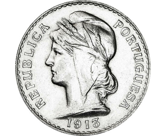  50 centavo, Frígiaisapkás nő, Ag, Portugália