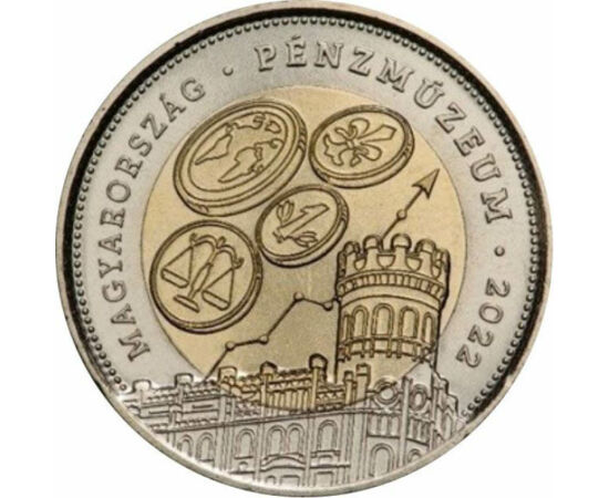 100 forint, Pénzmúzeum épülete, grafikon, érmék, , CuNi, 8,6 g, Magyarország, 2022
