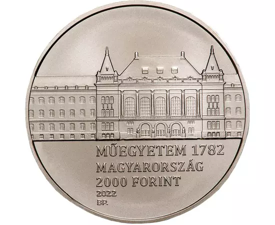 2000 forint, Műegyetem homlokzata, , , CuNi, 30,8 g, Magyarország, 2022