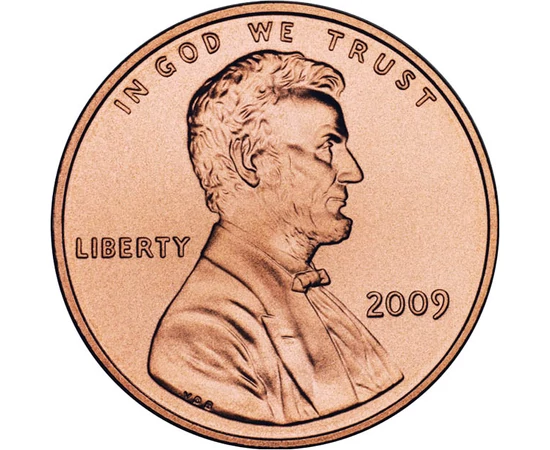  1 cent, Abraham Lincoln, 2009, USA