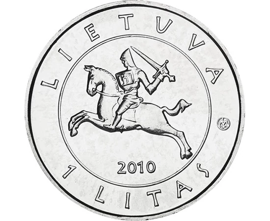 1 litas Lovag   CuNi 625 g Litvánia 2010