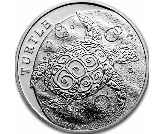10 dollár, Teknős ábrázolás, Ag 999, 155,52 g, Niue, 2022
