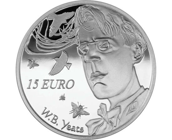  15 euró, Yeats, ezüst, 2015, Írország