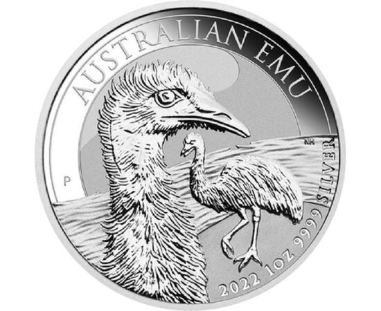 1 dollár, Emu, , színsúly, Ag 9999, 31,1 g, Ausztrália, 2022