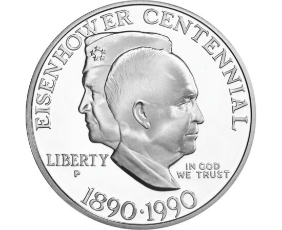  1 $, Eisenhower, 1890-1990, ez., USA
