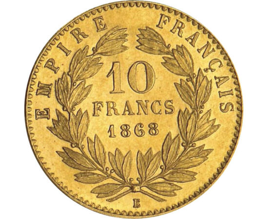  10 fr, III.Napóleon,arany,1861-1869, Franciaország