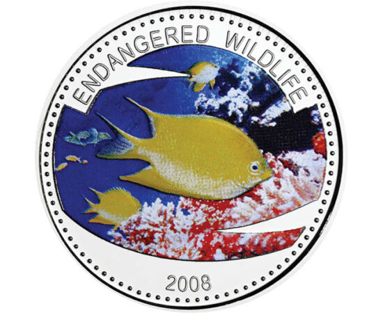 1 dollár, Halak, , CuNi, 24 g, Palau, 2008