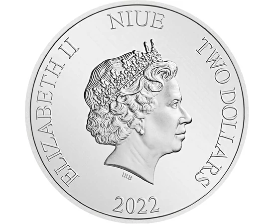 2 dollár II. Erzsébet   Ag 999 311 g Niue 2022