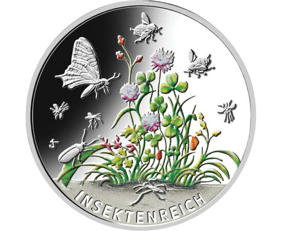5 euró, Virágok ízeltlábúakkal, CuNi, 9 g, Németország, 2022