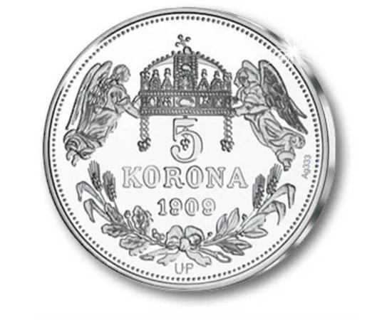 festett 5 korona fantáziaveret, Ferenc József apostoli király, Ag 333 ezüstötvözet,