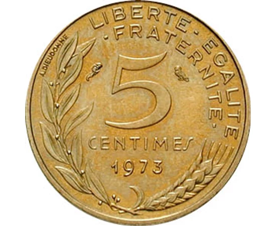  5 cent 1966-2001 Franciaország