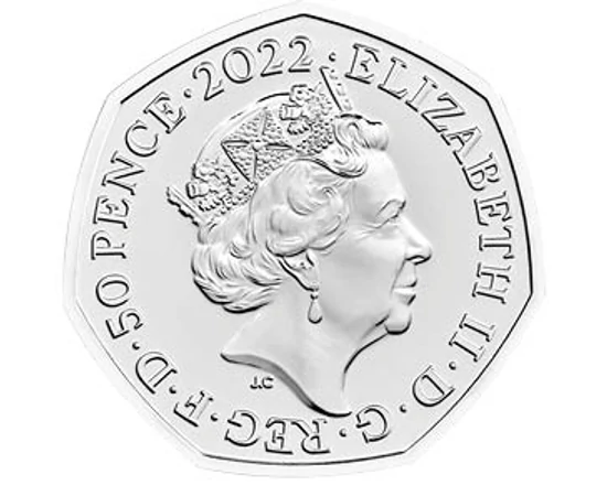 50 penny II. Erzsébet   CuNi 8 g Nagy-Britannia 2022