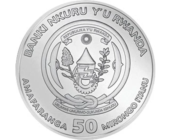 50 frank Címer  Ag 999 311 g Ruanda 2023