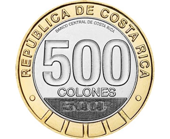500 colon Névérték Ni-Brass CuNi 1045 g Costa Rica 2021