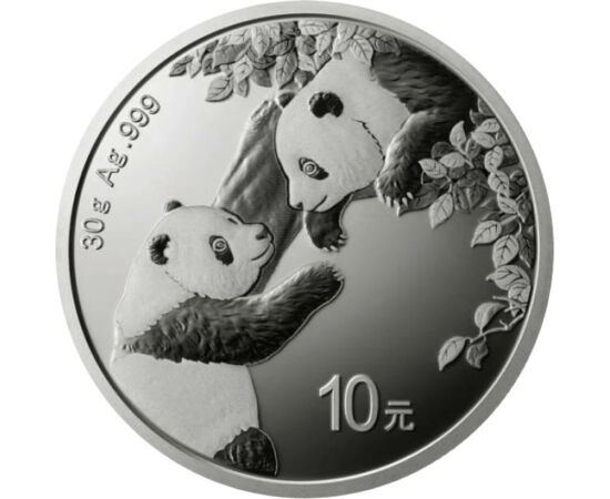 10 jüan, Két panda, , Ag 999, 30 g, Kína, 2023
