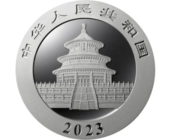 10 jüan Pagoda  Ag 999 30 g Kína 2023