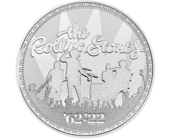 2 font, The Rolling Stones együttes, , Ag 999, 31,1 g, Nagy-Britannia, 2022