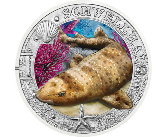 3 euró, Kaliforniai duzzadó cápa, , Cu, 16 g, Ausztria, 2023