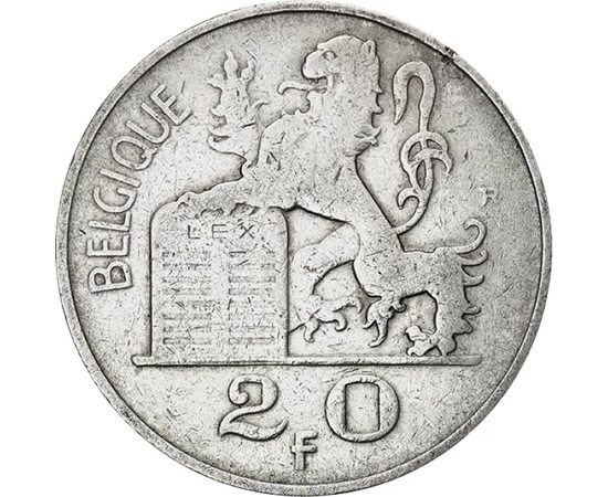  20 frank Merkúr Ag 1949-1955 Belgium