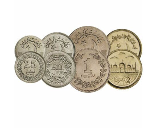 1, 2, 5, 10, 25, 50 paisa, 1, 2 rúpia, , 0, 0, Pakisztán, 1969-2006