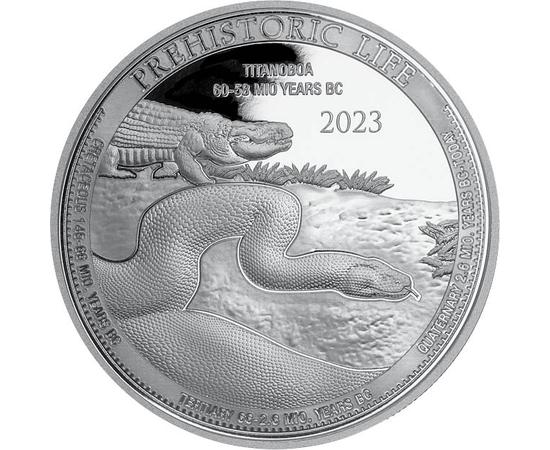 20 frank, Titanoboa, , Ag 9999, 31,1 g, Kongó, 2023