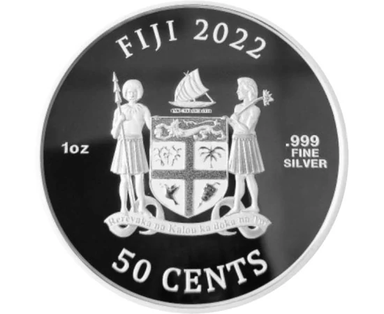 FJ/ 50 cent Kutya ábrázolásAg2022 Fidzsi-szigetek