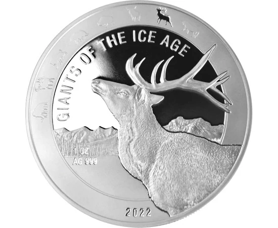 GHA/ 5 cedi, Rénszarvas, Ag,2022, Ghána