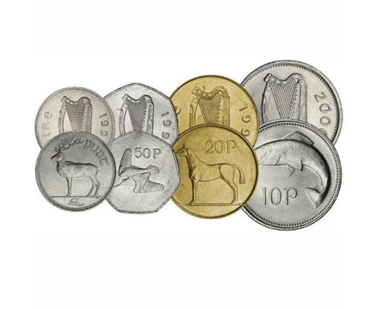 1 2 5 10 20 50 penny 1 font   0 0 Írország 1970-2000