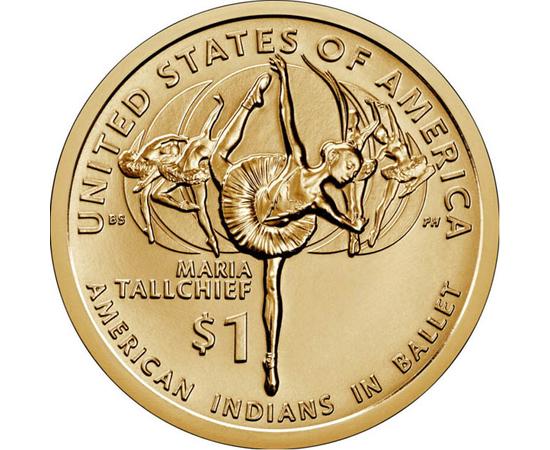 1 dollár, Maria Tallchief, , CuNi, 8,1 g, USA, 2023