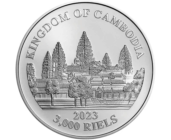 3000 riel Angkor   Ag 999 311 g Kambodzsa 2023