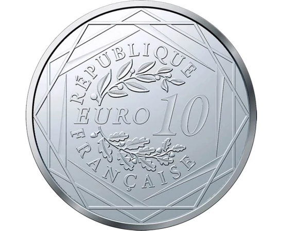 // 10 euró, La Fontaine, 10 euró, ezüst emlékérme, 333-as ezüst, Franciaország, 2021 // La Fontaine, az állatmesék atyja