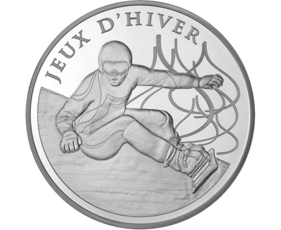  10 euró, Snowboard, ezüst, 2013, Franciaország