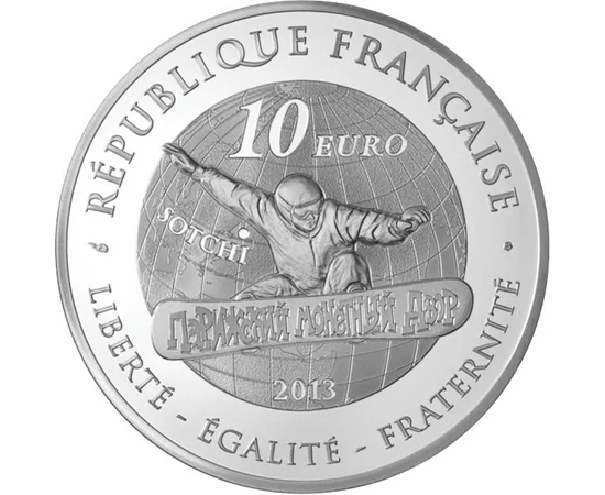  10 euró Snowboard ezüst 2013 Franciaország